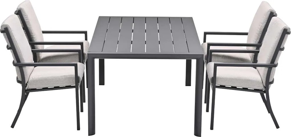 Garden Impressions Senja tuinset 5-delig desert sand - Adana tuintafel 180x100 cm