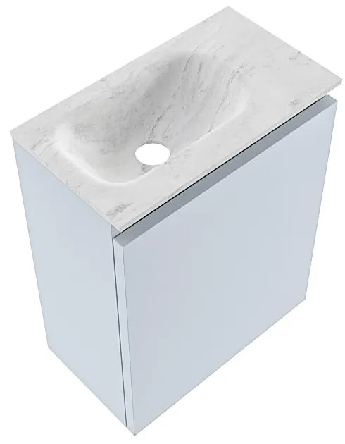 Mondiaz Ture DLux toiletmeubel 40cm clay met wastafel opalo links zonder kraangat