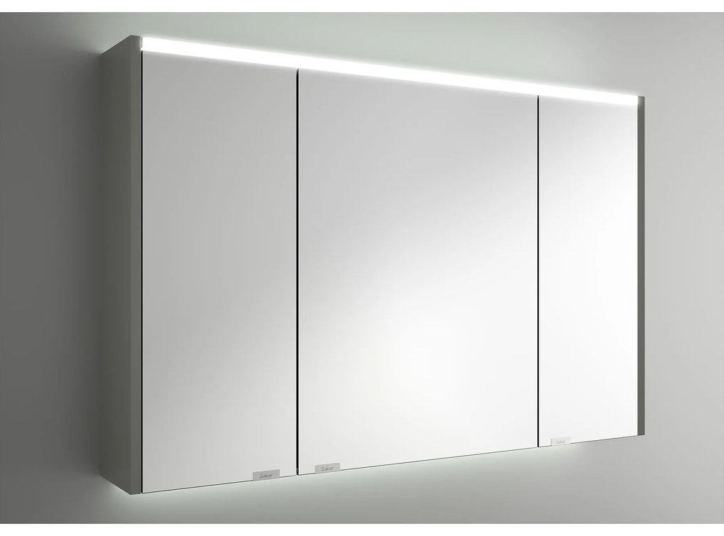 Muebles Ally spiegelkast met verlichting bovenkant 103x66cm grijs