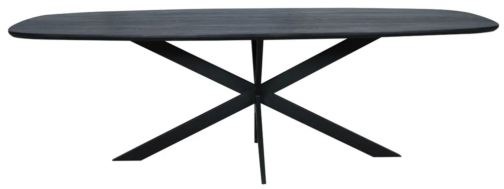 Starfurn Ferris Eiken Eettafel Deens Ovaal Zwart 240 Cm - 240 X 110cm.