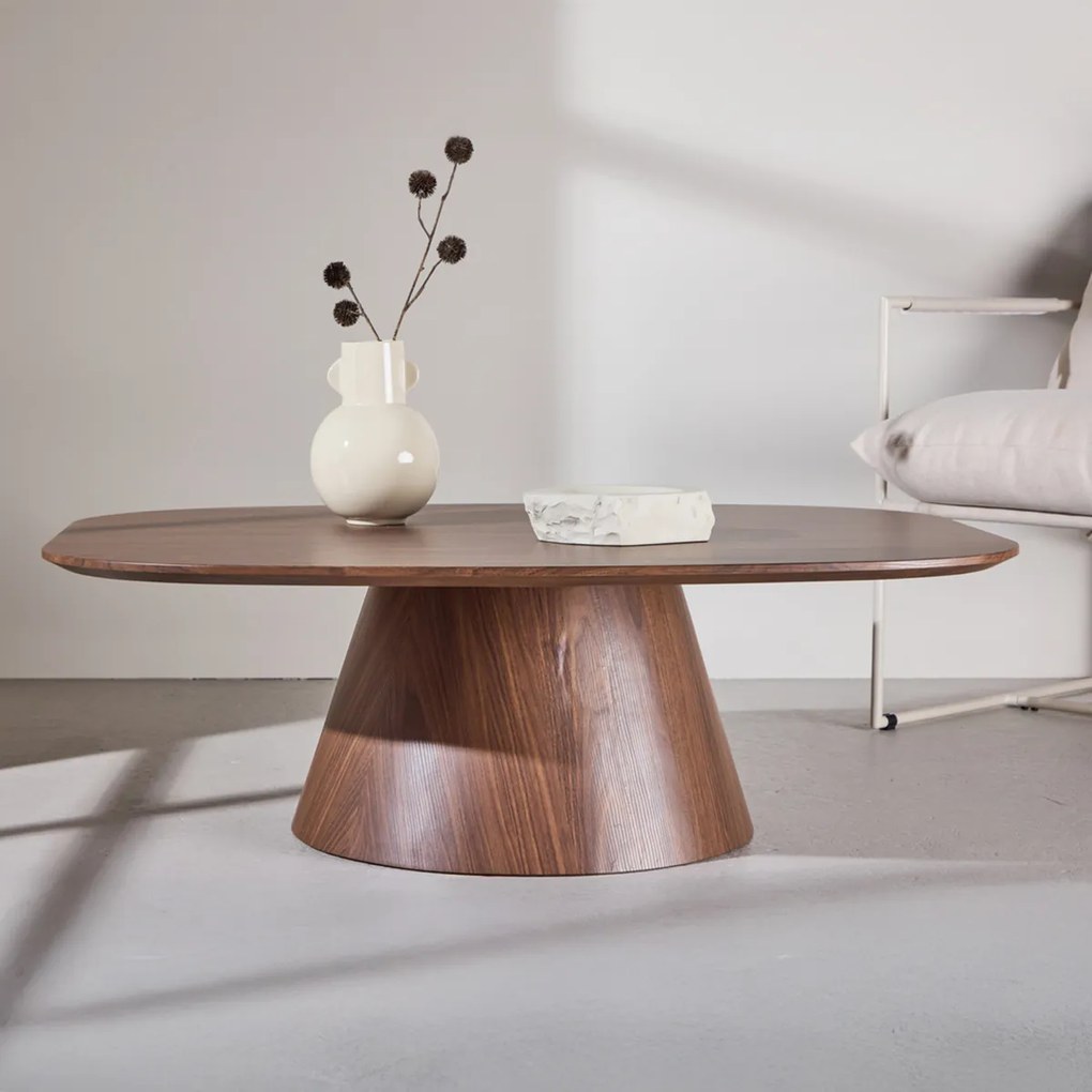 Moderne Salontafel Met Ronde Hoeken - 92 X 120cm.