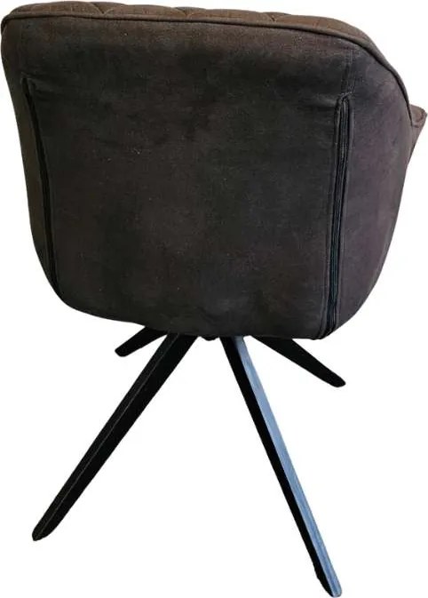 Tweedekans - Eetkamerstoel - Neil - met draaivoet - lederlook Toronto antraciet