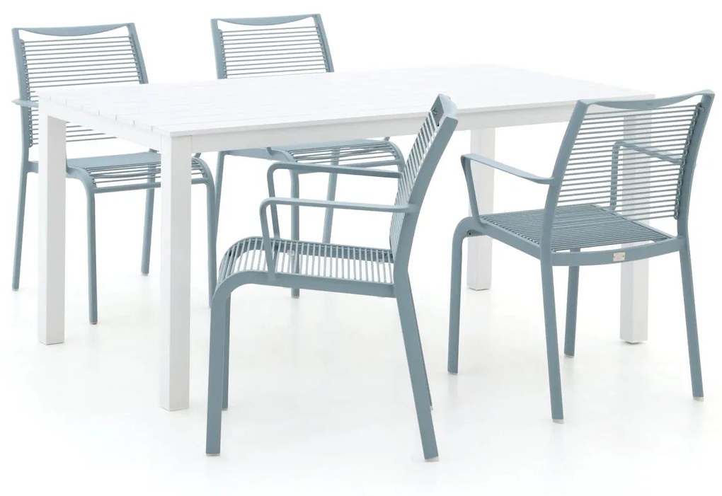 Apple Bee Hawaii/Menzano 160cm dining tuinset 5-delig stapelbaar