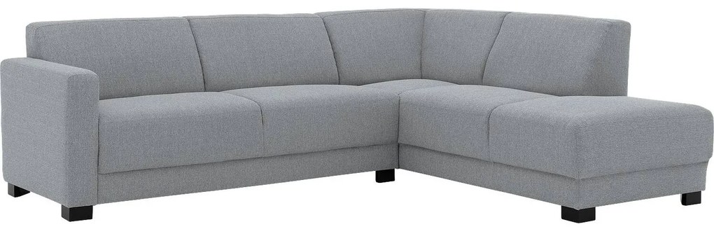 Goossens  My Style lichtgrijs, stof, 2,5-zits, stijlvol landelijk met chaise longue rechts
