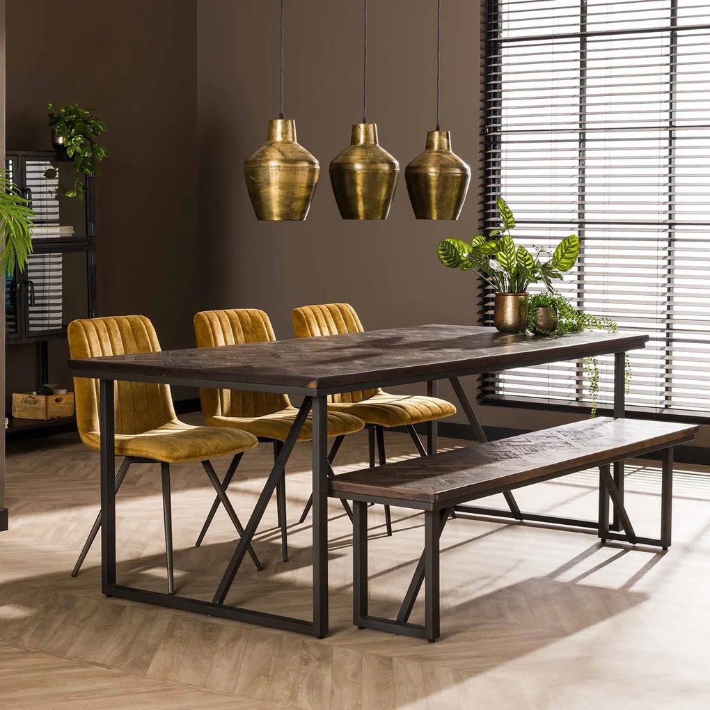 Teakhouten Eettafel Versailles - 200 X 100cm.