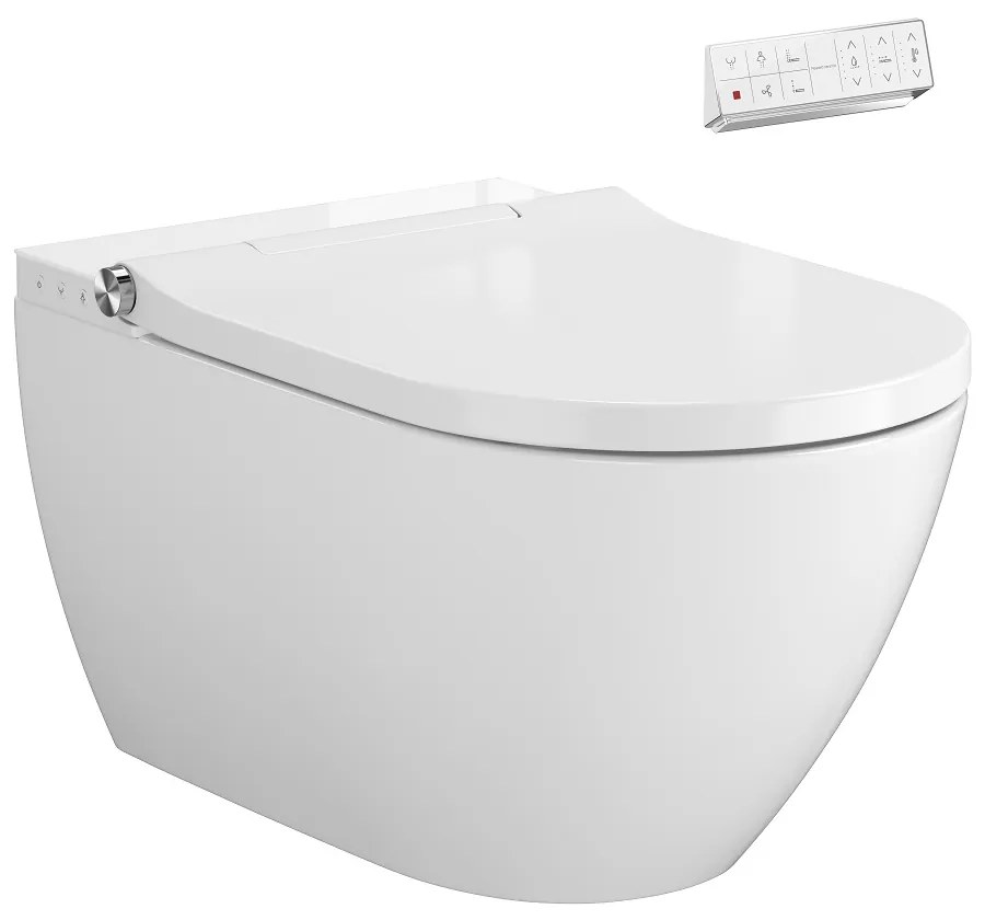 Plazan Genera Ultimate douche wc randloos met softclose zitting wit