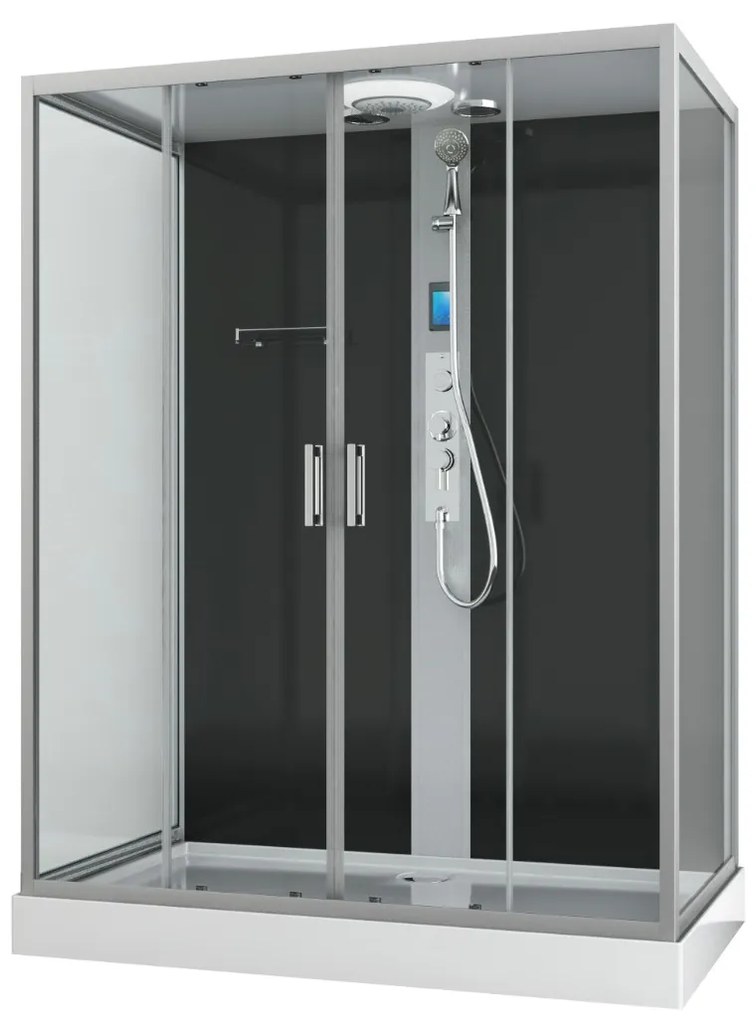 Badstuber New York complete douchecabine 160x90x215cm kitvrij chroom