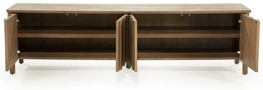 Modern Tv-meubel Eikenhout Bruin 183 Cm - 183x47x50cm.