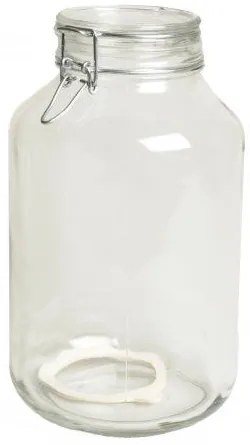 Beugelpot, glas, rond, 4 l