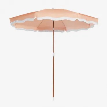 Parasol Ø230 Cm In Stof En Staal Jarko Oranje – Perzik - Sklum