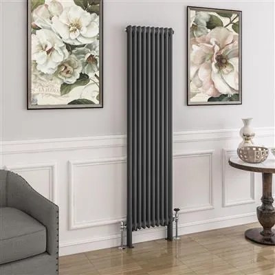 Eastbrook Imperia 2 koloms radiator 45x180cm 1487W antraciet