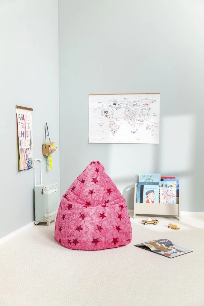 Kinder Zitzak Zitzak Fluffy Stars L - Roze