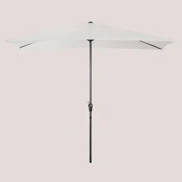 Parasol 200x300 Cm In Stof En Aluminium Itzal Gardenia Wit - Sklum