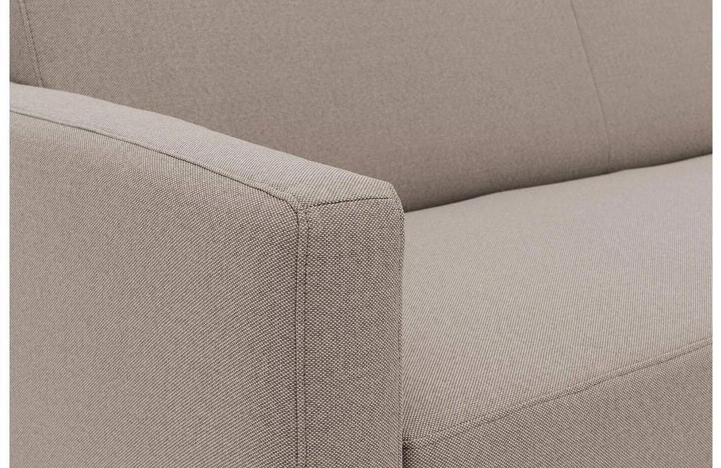 Goossens  Key West grijs, stof, 3-zits, modern design met ligelement rechts