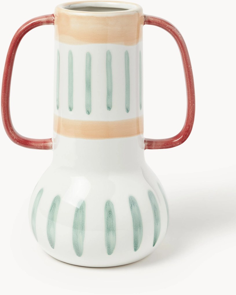 Handbeschilderde vaas Lise, H 30 cm