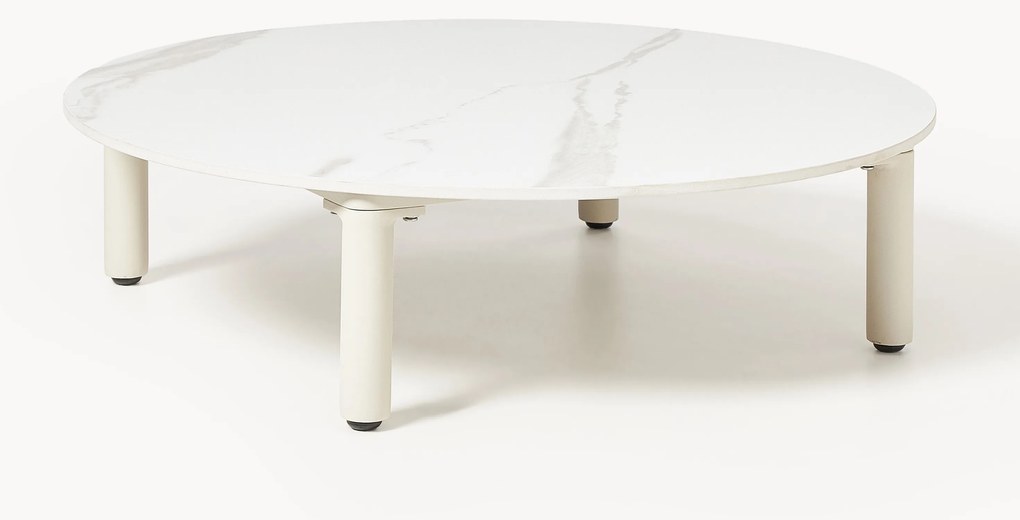 Ronde tuintafel Sienna met marmerlook, Ø 80 cm