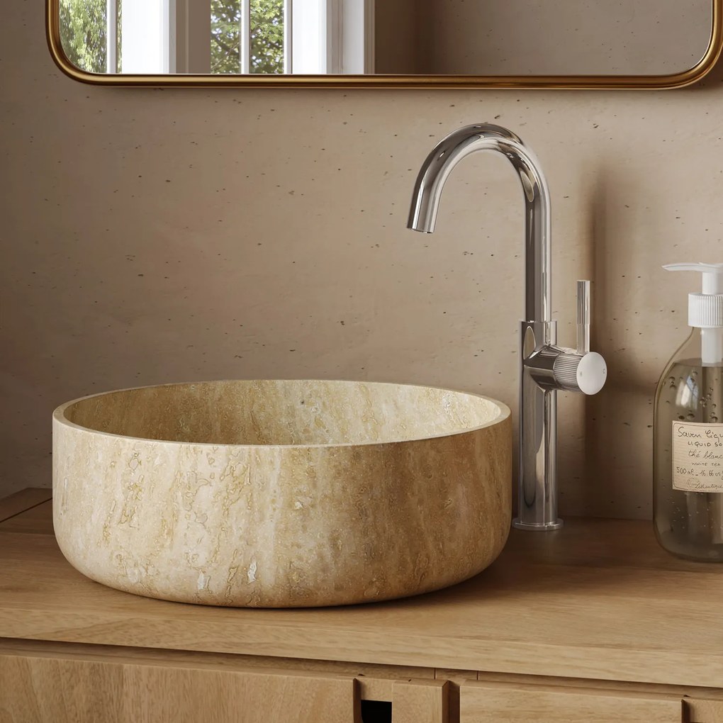 Saniclear Highriser Stripes wastafelkraan chroom