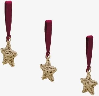 Valien Set Van 3 Kerstversieringen Van Gevlochten Touw Natuurlijke Kleuren - Sklum