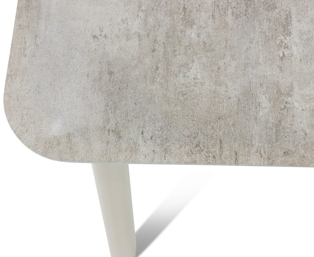 Dining Tuintafel rechthoekig 160 x 90 cm Aluminium/Ceramic glass Taupe Tavano