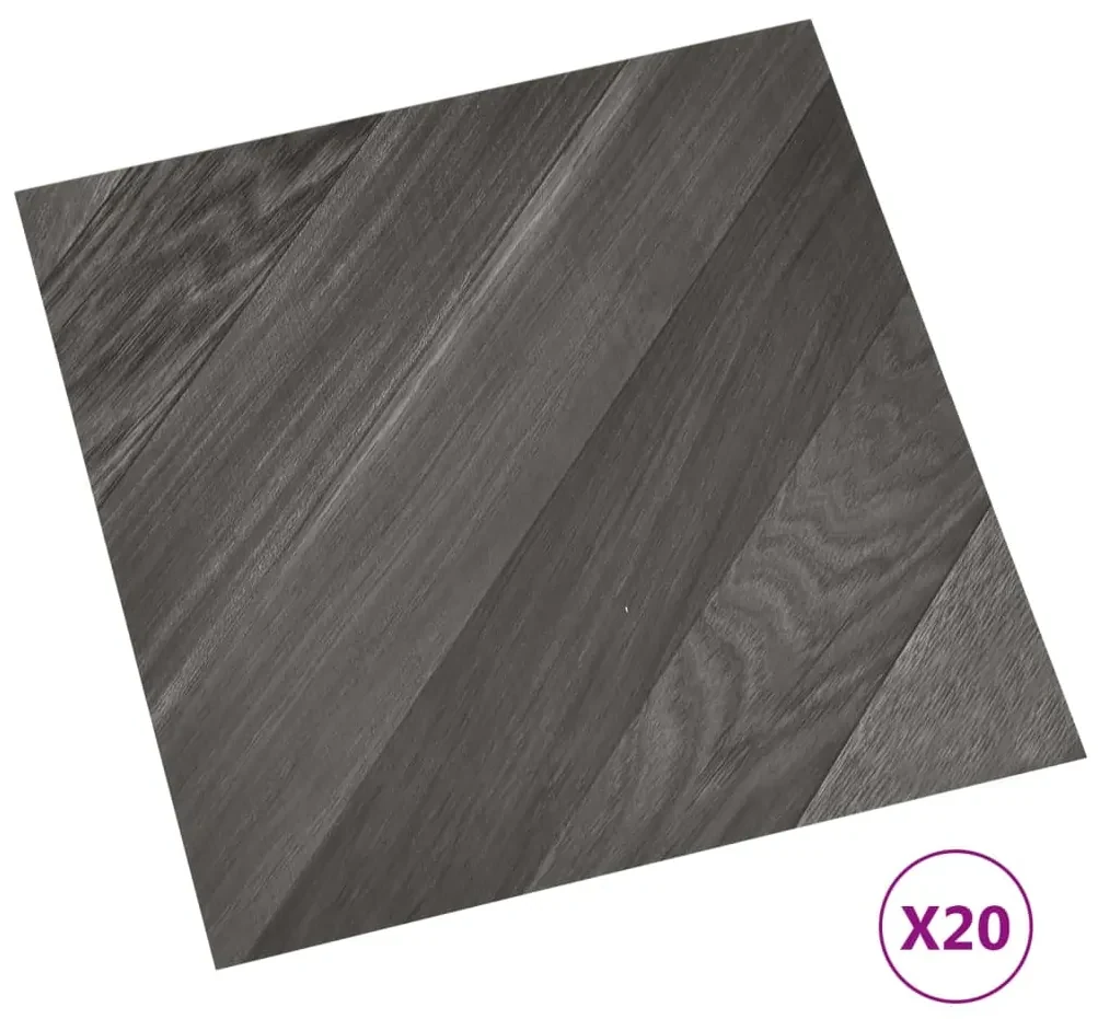 vidaXL Vloerplanken 20 st zelfklevend 1,86 m² PVC gestreept grijs