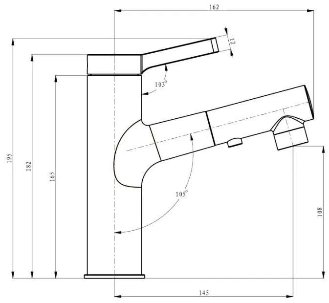 Best Design Asproli wastafelkraan met uittrekbare sproeiuitloop chroom