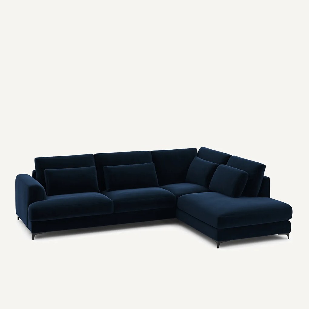 Omvormbare hoekbank rechts, fluweel, Marsile
