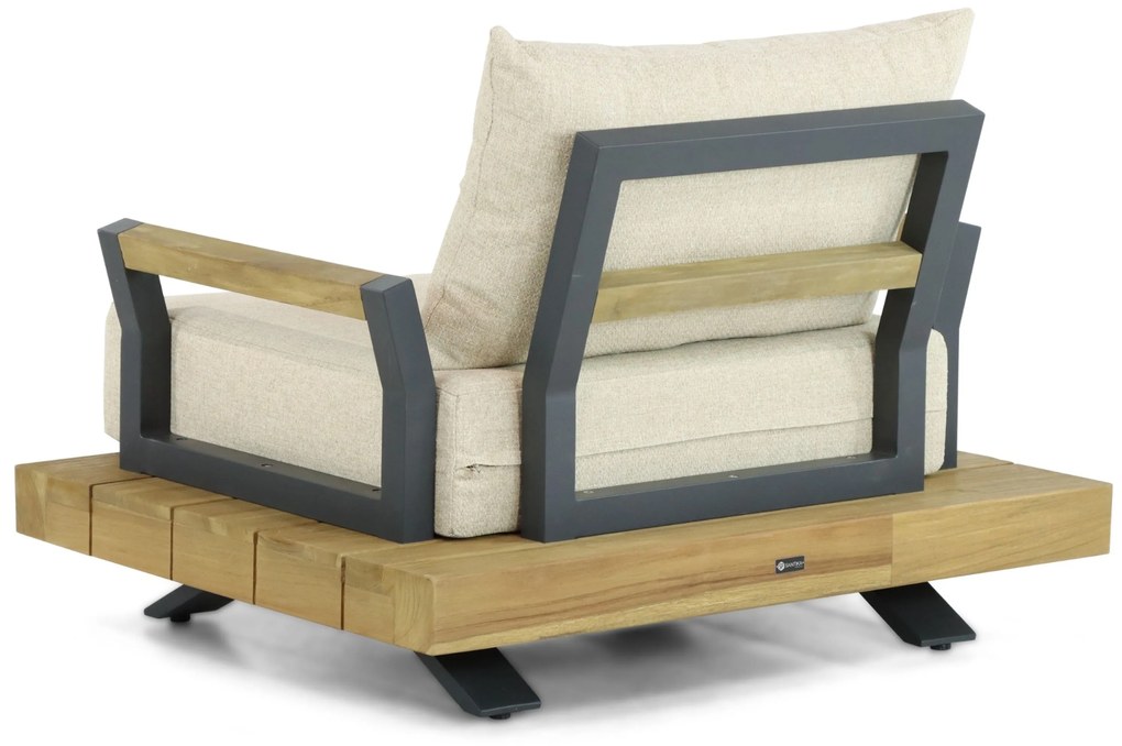 Tuinstoel Aluminium/Teak Old teak greywash Santika Supreme