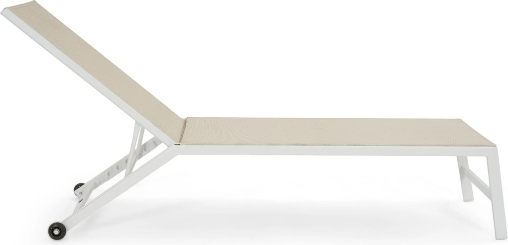 Lifestyle Garden Furniture Lento Ligbed Verstelbaar Textileen Wit