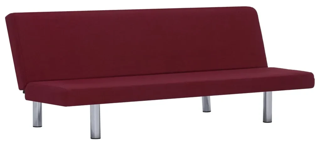 vidaXL Slaapbank polyester wijnrood