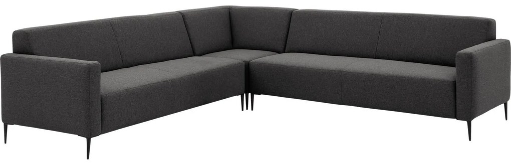 Goossens Key West grijs, stof, 3-zits, modern design