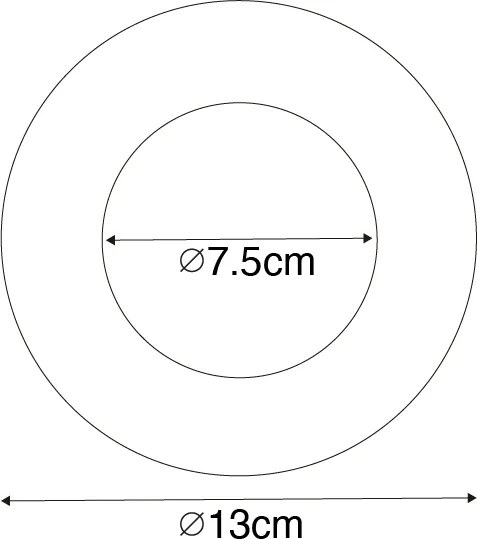 Set van 6 opvulringen wit voor inbouwspots 7,5 - 13 cm - Spacer