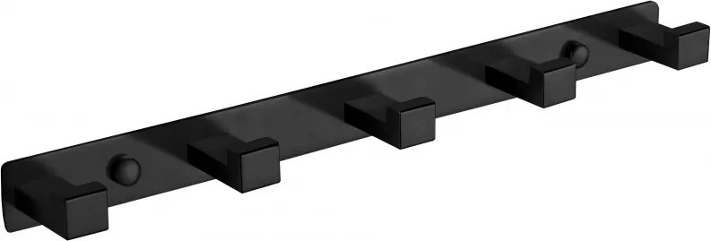 Mexen handdoekhaak met vijf haken, zwart - 709265-70