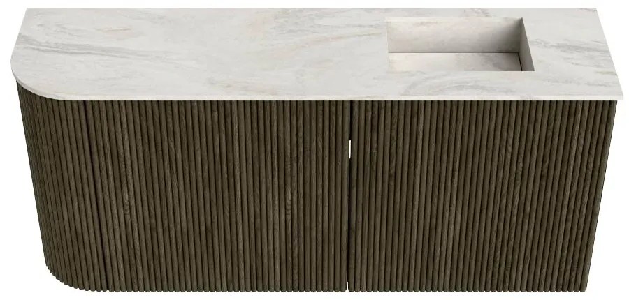 Mondiaz Joya DLux 90cm toiletmeubel ronding links shadow met wastafel faye rechts 1 kraangat ostra