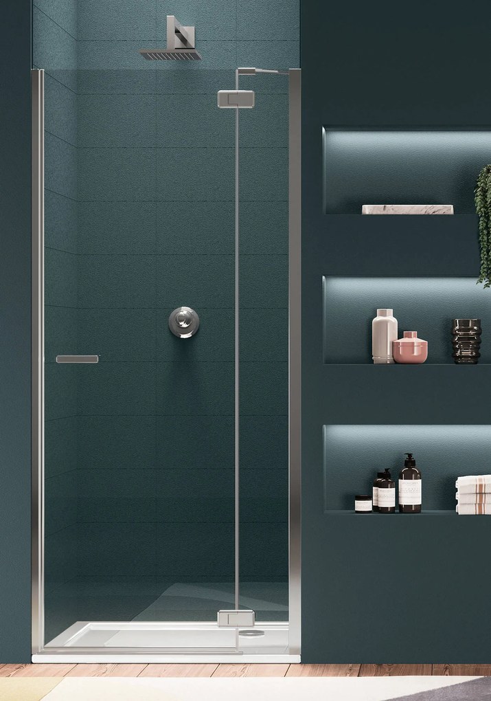 Duka Gallery 3000 Draaideur Helder Glas met ProCare 110x200 cm Zwart