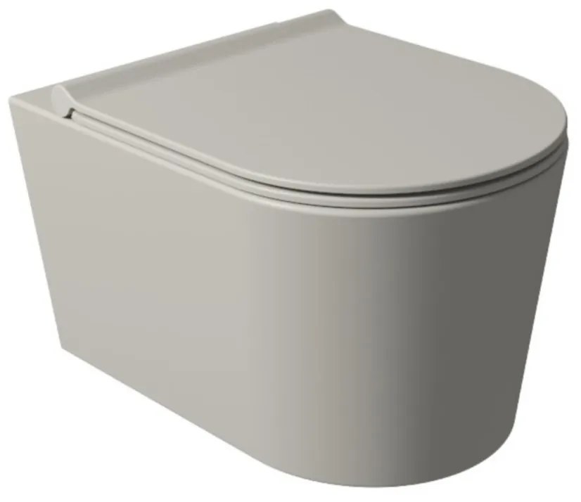 Salenzi Civita wandcloset toiletpot randloos mat grijs 35x50cm