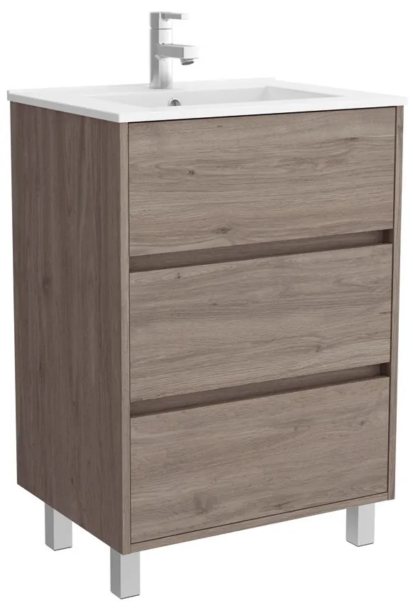 Muebles Rise staand badmeubel 60cm donker eiken