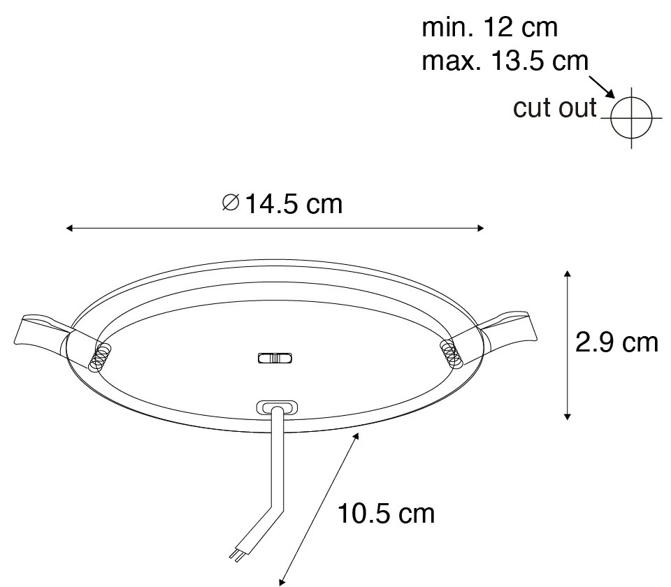 Set van 6 inbouwspots wit 14,5cm incl. LED instelbaar in kelvin - Stephanie Modern rond Binnenverlichting Lamp