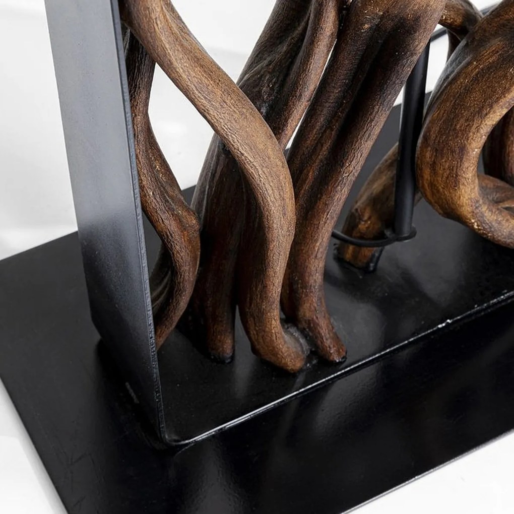 Zwarte Vloerlamp Met Hout