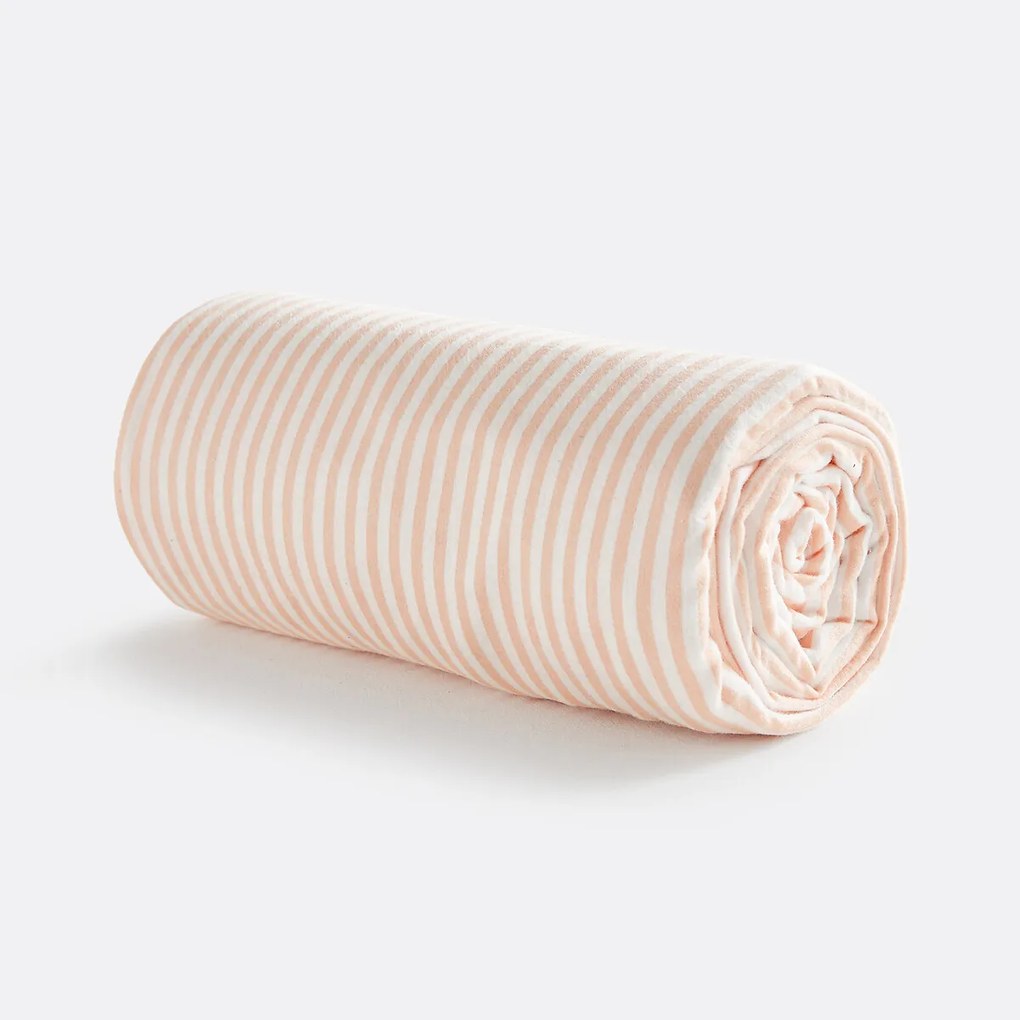 Hoeslaken voor kinderen, van flanel, met streepjesprint, omslag 25 cm, MEREDITH