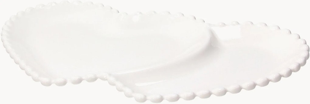 Dubbele borden Pearl van porselein, 6-delig