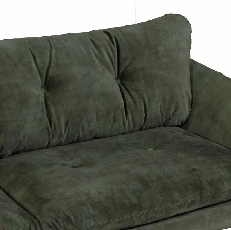 3 zitsbank - Kuddar - velours Adore Hunter groen 156