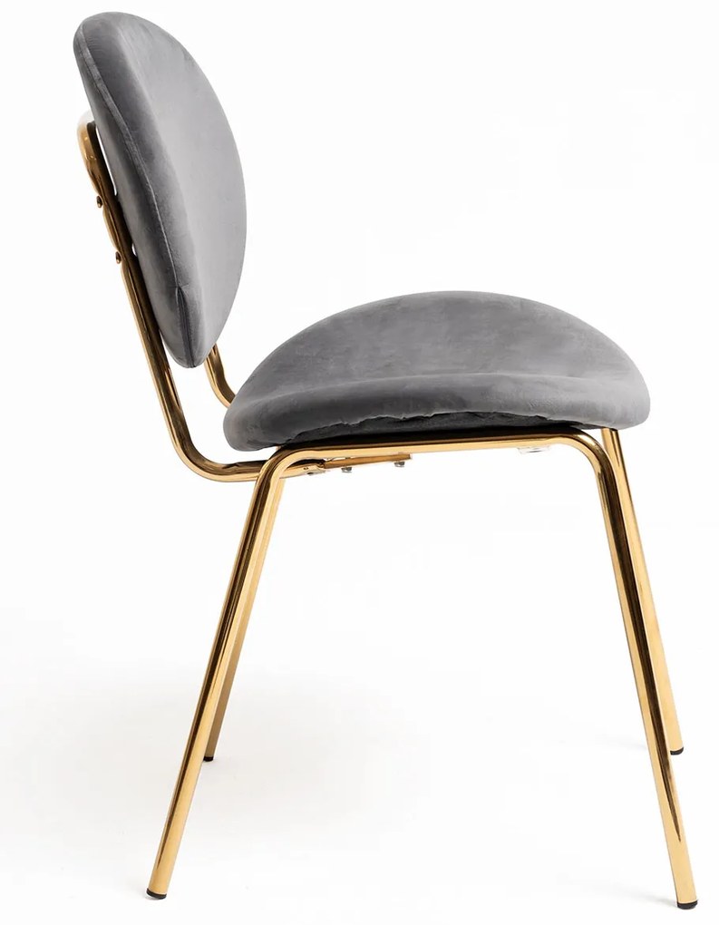 Lenor gouden fluwelen stoel