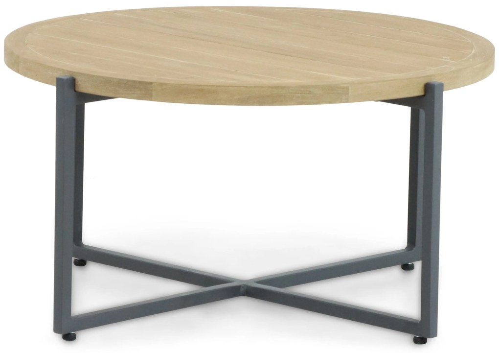 Stoel en Bank Loungeset 5 personen Aluminium/Teak Grijs Apple Bee Condor