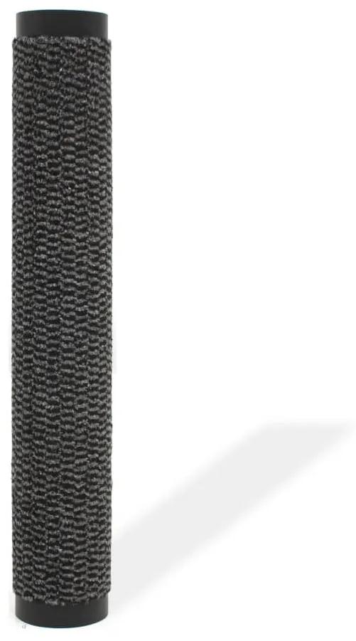 vidaXL Droogloopmat rechthoekig getuft 90x150 cm antraciet