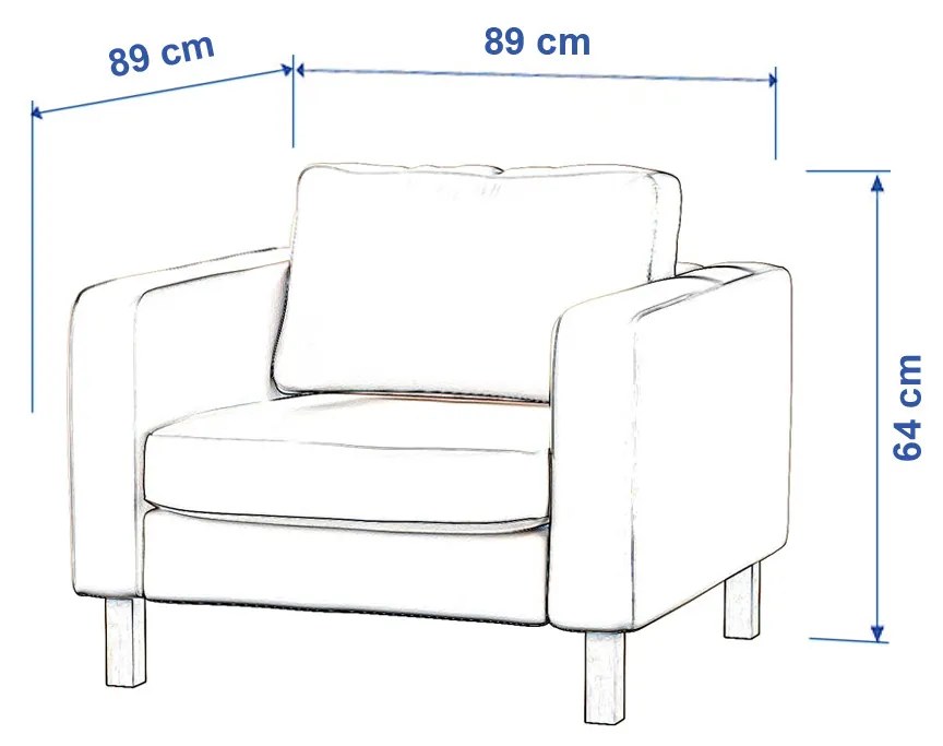 Dekoria IKEA hoes voor Karlstad 1-zit, beige-grijs