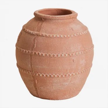 Decoratieve Vaas Van Terracotta Agnon Rood Sienna - Sklum
