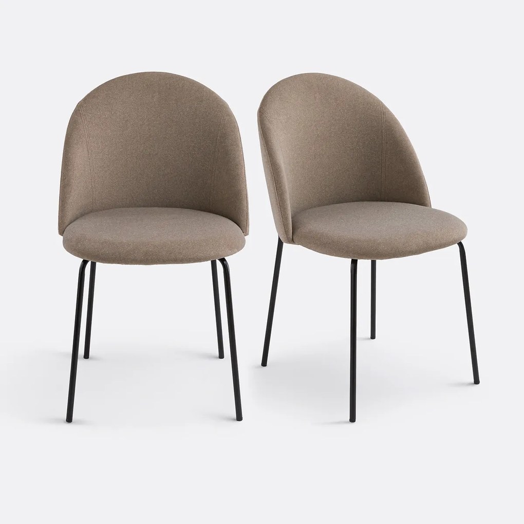 Set van 2 fluwelen stoelen, Nordie