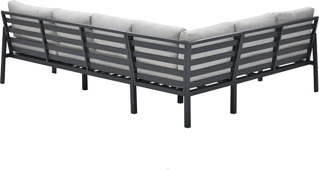 Garden Impressions Denver loungeset 4-delig links – donker grijs