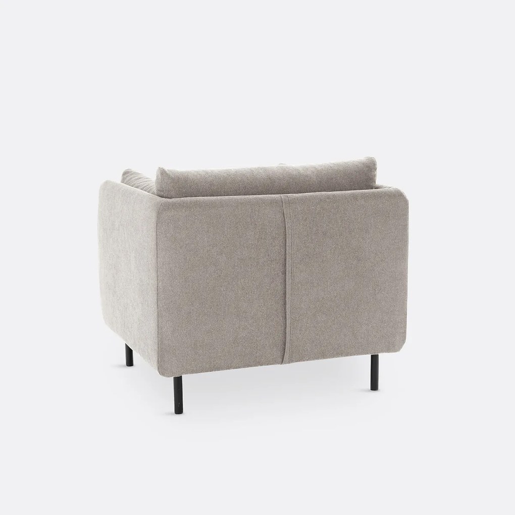 Fauteuil, stof met structuur, Victor