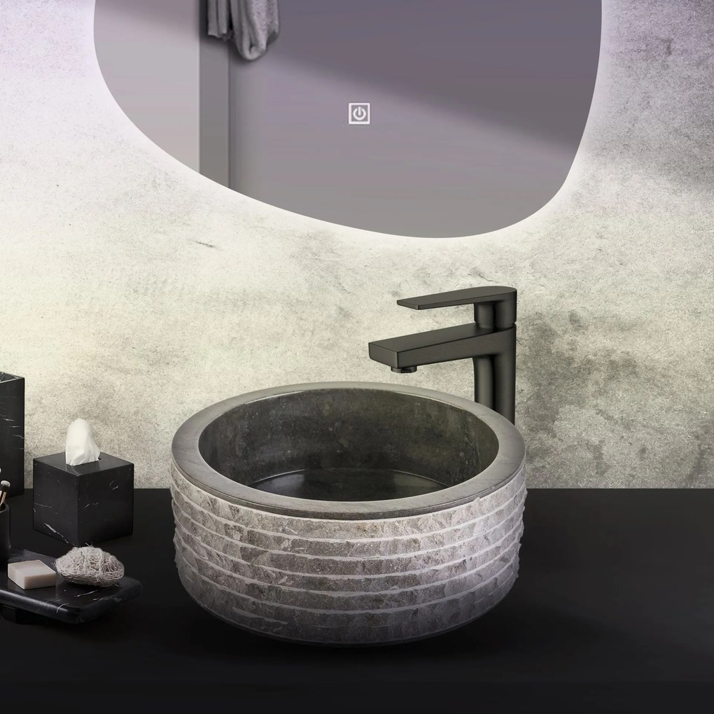 Sanigoods Eliza waskom rond 40x15cm zwart